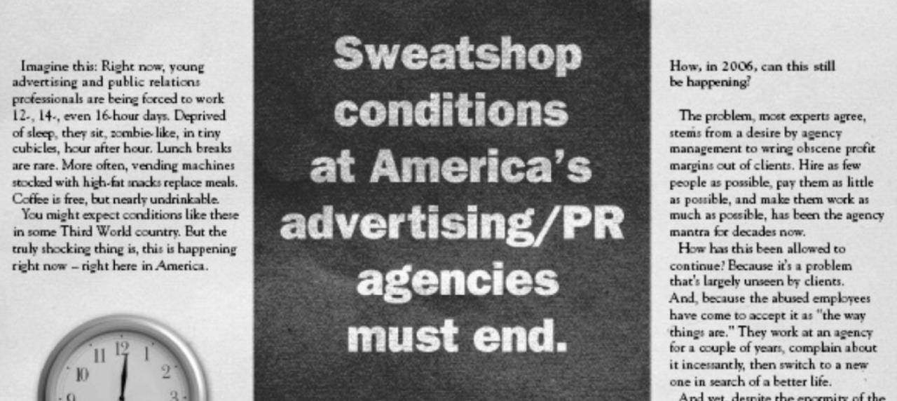 Will marketing agencies always be nothing but sweatshops?