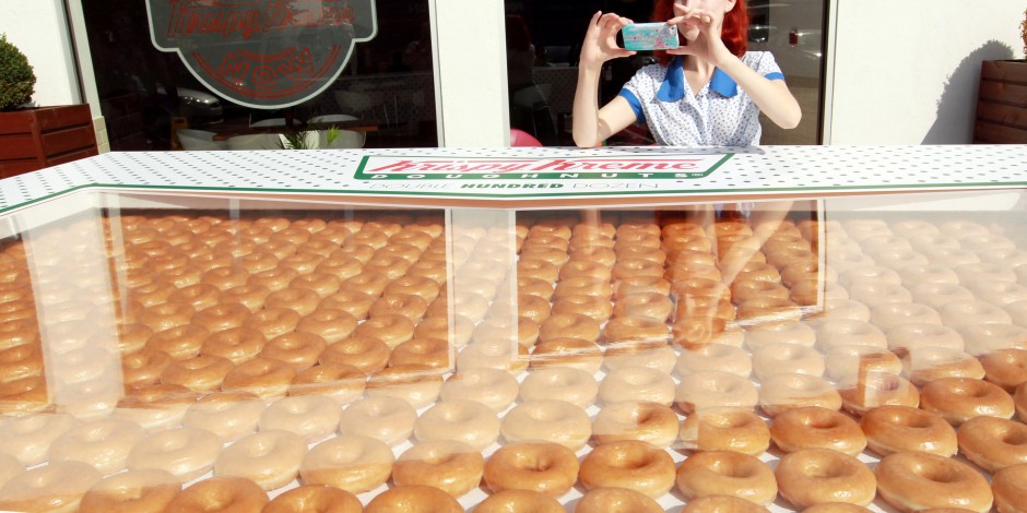 Krispy kreme's 'double hundred dozen' competition sees box of 2,400 Krispy Kreme's 'Double Hundred Dozen' competition sees box of 2,400