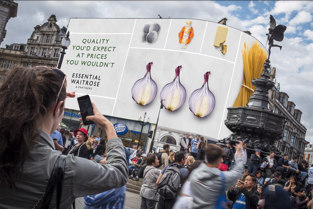 Waitrose Takes Over Piccadilly Lights In Campaign For Essential Range - Vimarsana News